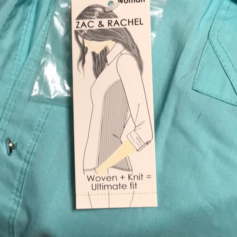 Zac&Rachel aqua green color top size 1x